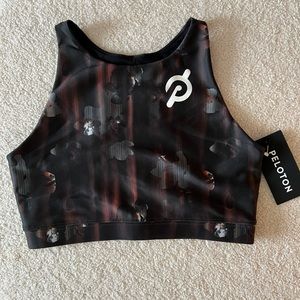 NWT Peloton show up digital floral high neck sports bra Size Small Athletic